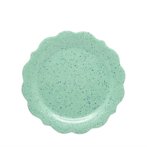 ❤️ New Pioneer Woman Juliette Teal Melamine 12-Piece Dinnerware Set - Picture 4 of 6